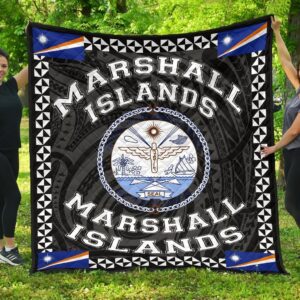 Marshall Islands Polynesian Quilt White Love Style J11 Quilt  Quilt